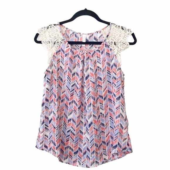 Target Xhilaration Lace Sleeve Shirt - Picture 1 of 5